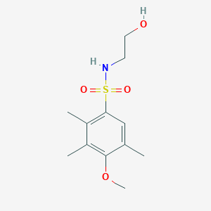 molecular formula C12H19NO4S B4500663 N-(2-hydroxyethyl)-4-methoxy-2,3,5-trimethylbenzenesulfonamide 