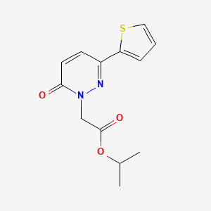 molecular formula C13H14N2O3S B4500727 propan-2-yl [6-oxo-3-(thiophen-2-yl)pyridazin-1(6H)-yl]acetate 