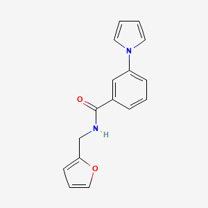 molecular formula C16H14N2O2 B4500761 N-(2-furylmethyl)-3-(1H-pyrrol-1-yl)benzamide 