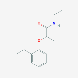 molecular formula C14H21NO2 B4500797 N-ethyl-2-(2-isopropylphenoxy)propanamide 