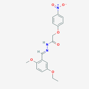 molecular formula C18H19N3O6 B450081 N'-(5-ethoxy-2-methoxybenzylidene)-2-{4-nitrophenoxy}acetohydrazide 