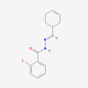 molecular formula C14H15FN2O B450086 N'-(3-cyclohexen-1-ylmethylene)-2-fluorobenzohydrazide 