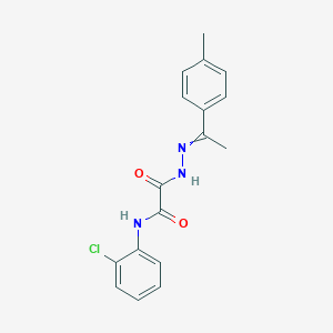 molecular formula C17H16ClN3O2 B450096 N~1~-(2-CHLOROPHENYL)-2-{2-[1-(4-METHYLPHENYL)ETHYLIDENE]HYDRAZINO}-2-OXOACETAMIDE 