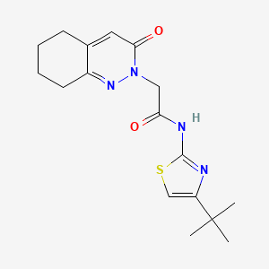 molecular formula C17H22N4O2S B4501091 N-(4-TERT-BUTYL-1,3-THIAZOL-2-YL)-2-(3-OXO-2,3,5,6,7,8-HEXAHYDROCINNOLIN-2-YL)ACETAMIDE 