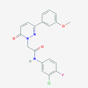 molecular formula C19H15ClFN3O3 B4501167 N-(3-chloro-4-fluorophenyl)-2-[3-(3-methoxyphenyl)-6-oxopyridazin-1(6H)-yl]acetamide 