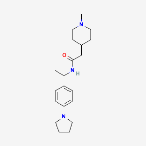 molecular formula C20H31N3O B4501203 2-(1-methyl-4-piperidinyl)-N-{1-[4-(1-pyrrolidinyl)phenyl]ethyl}acetamide 