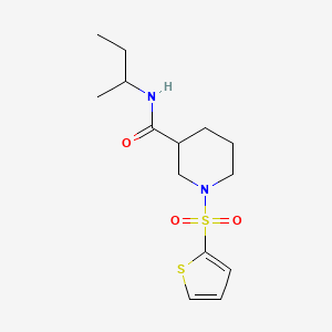 molecular formula C14H22N2O3S2 B4501209 N-(sec-butyl)-1-(2-thienylsulfonyl)-3-piperidinecarboxamide 