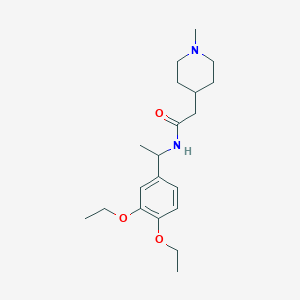 molecular formula C20H32N2O3 B4501220 N-[1-(3,4-diethoxyphenyl)ethyl]-2-(1-methyl-4-piperidinyl)acetamide 