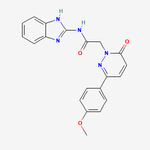molecular formula C20H17N5O3 B4501242 N-(1H-benzimidazol-2-yl)-2-[3-(4-methoxyphenyl)-6-oxopyridazin-1(6H)-yl]acetamide 