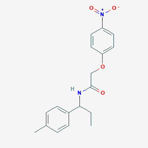 molecular formula C18H20N2O4 B450127 N-[1-(4-methylphenyl)propyl]-2-(4-nitrophenoxy)acetamide 
