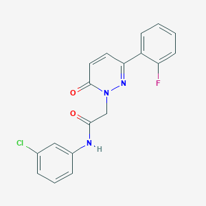 molecular formula C18H13ClFN3O2 B4501311 N-(3-chlorophenyl)-2-(3-(2-fluorophenyl)-6-oxopyridazin-1(6H)-yl)acetamide 