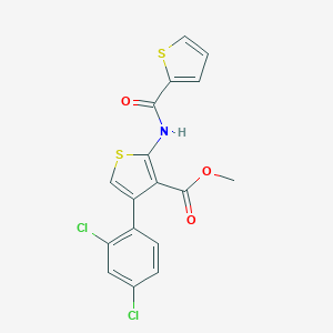 molecular formula C17H11Cl2NO3S2 B450143 METHYL 4-(2,4-DICHLOROPHENYL)-2-[(2-THIENYLCARBONYL)AMINO]-3-THIOPHENECARBOXYLATE 