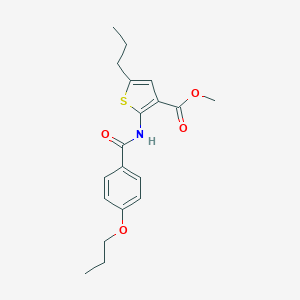 molecular formula C19H23NO4S B450151 Methyl 2-[(4-propoxybenzoyl)amino]-5-propylthiophene-3-carboxylate 