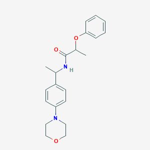 molecular formula C21H26N2O3 B4501532 N-{1-[4-(4-morpholinyl)phenyl]ethyl}-2-phenoxypropanamide 