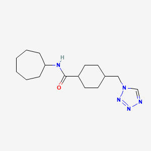 molecular formula C16H27N5O B4501543 N-CYCLOHEPTYL-4-[(1H-1,2,3,4-TETRAZOL-1-YL)METHYL]CYCLOHEXANE-1-CARBOXAMIDE 