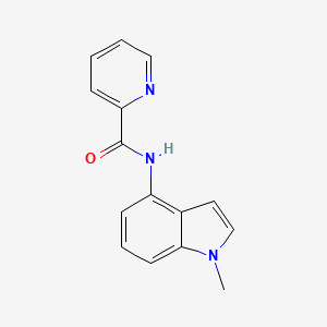 molecular formula C15H13N3O B4501553 N-(1-methyl-1H-indol-4-yl)-2-pyridinecarboxamide 