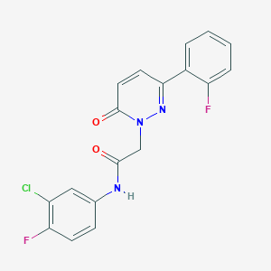 molecular formula C18H12ClF2N3O2 B4501566 N-(3-chloro-4-fluorophenyl)-2-(3-(2-fluorophenyl)-6-oxopyridazin-1(6H)-yl)acetamide 