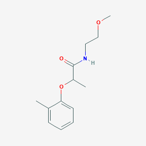 molecular formula C13H19NO3 B4501602 N-(2-methoxyethyl)-2-(2-methylphenoxy)propanamide 