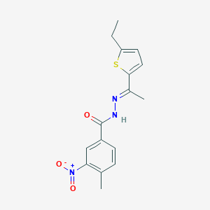 molecular formula C16H17N3O3S B450161 N'-[1-(5-ethyl-2-thienyl)ethylidene]-3-nitro-4-methylbenzohydrazide 