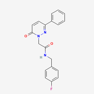 molecular formula C19H16FN3O2 B4501619 N-(4-fluorobenzyl)-2-(6-oxo-3-phenylpyridazin-1(6H)-yl)acetamide 