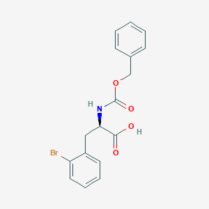 molecular formula C17H16BrNO4 B045017 (R)-2-(((Benzyloxy)carbonyl)amino)-3-(2-bromophenyl)propanoic acid CAS No. 123098-44-2