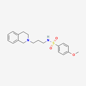 molecular formula C19H24N2O3S B4501794 N-[3-(3,4-dihydro-2(1H)-isoquinolinyl)propyl]-4-methoxybenzenesulfonamide 