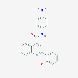 molecular formula C25H23N3O2 B450182 N-[4-(dimethylamino)phenyl]-2-(2-methoxyphenyl)quinoline-4-carboxamide 