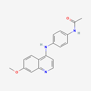 molecular formula C18H17N3O2 B4501824 N-{4-[(7-methoxyquinolin-4-yl)amino]phenyl}acetamide 