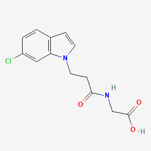 molecular formula C13H13ClN2O3 B4501832 N-[3-(6-chloro-1H-indol-1-yl)propanoyl]glycine 