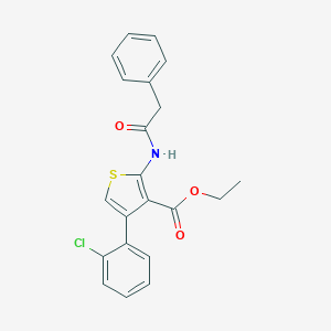 molecular formula C21H18ClNO3S B450184 Ethyl 4-(2-chlorophenyl)-2-[(phenylacetyl)amino]thiophene-3-carboxylate 