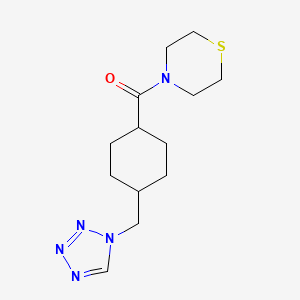 molecular formula C13H21N5OS B4501964 4-{[4-(1H-tetrazol-1-ylmethyl)cyclohexyl]carbonyl}thiomorpholine 