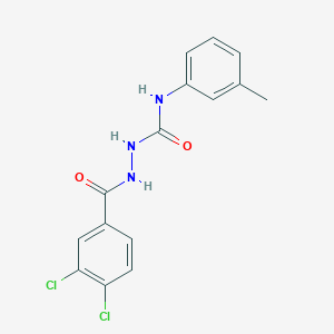 molecular formula C15H13Cl2N3O2 B450198 2-(3,4-DICHLOROBENZOYL)-N-(3-METHYLPHENYL)-1-HYDRAZINECARBOXAMIDE 