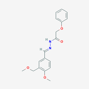 molecular formula C18H20N2O4 B450219 N'-[4-methoxy-3-(methoxymethyl)benzylidene]-2-phenoxyacetohydrazide 