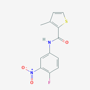 molecular formula C12H9FN2O3S B450252 N-{4-fluoro-3-nitrophenyl}-3-methylthiophene-2-carboxamide 