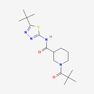 B4502589 N-(5-tert-butyl-1,3,4-thiadiazol-2-yl)-1-(2,2-dimethylpropanoyl)-3-piperidinecarboxamide CAS No. 1158422-56-0