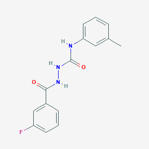 molecular formula C15H14FN3O2 B450277 2-(3-FLUOROBENZOYL)-N~1~-(3-METHYLPHENYL)-1-HYDRAZINECARBOXAMIDE 