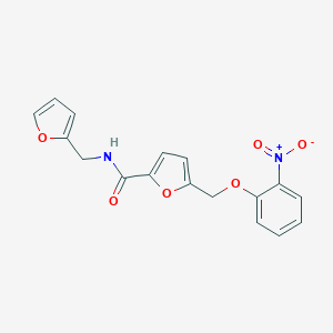 molecular formula C17H14N2O6 B450296 N-(2-furylmethyl)-5-({2-nitrophenoxy}methyl)-2-furamide 