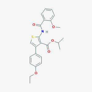 molecular formula C24H25NO5S B450300 Isopropyl 4-(4-ethoxyphenyl)-2-[(2-methoxybenzoyl)amino]-3-thiophenecarboxylate 