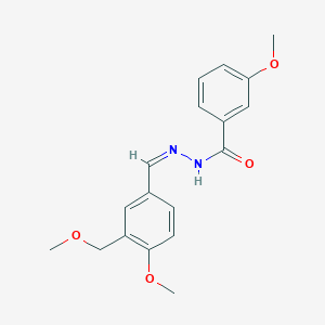 molecular formula C18H20N2O4 B450324 3-methoxy-N'-[4-methoxy-3-(methoxymethyl)benzylidene]benzohydrazide 