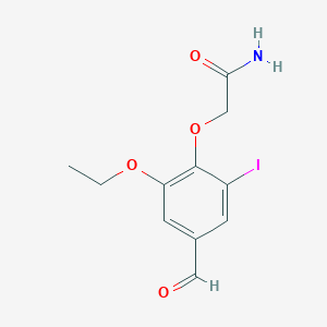 molecular formula C11H12INO4 B450334 2-(2-Ethoxy-4-formyl-6-iodophenoxy)acetamide CAS No. 444999-98-8