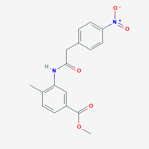 molecular formula C17H16N2O5 B450364 Methyl 3-[({4-nitrophenyl}acetyl)amino]-4-methylbenzoate 