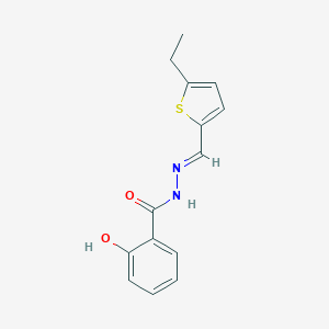 molecular formula C14H14N2O2S B450381 N'-[(5-ethyl-2-thienyl)methylene]-2-hydroxybenzohydrazide 