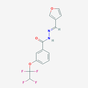 molecular formula C14H10F4N2O3 B450459 N'-(3-furylmethylene)-3-(1,1,2,2-tetrafluoroethoxy)benzohydrazide 