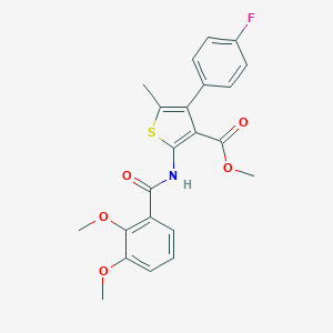 molecular formula C22H20FNO5S B450460 Methyl 2-[(2,3-dimethoxybenzoyl)amino]-4-(4-fluorophenyl)-5-methylthiophene-3-carboxylate 