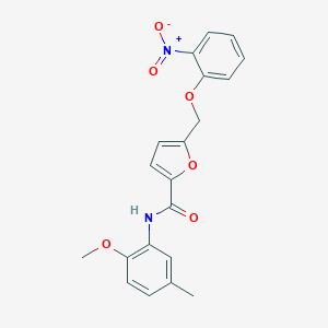 molecular formula C20H18N2O6 B450468 N-(2-methoxy-5-methylphenyl)-5-[(2-nitrophenoxy)methyl]furan-2-carboxamide 