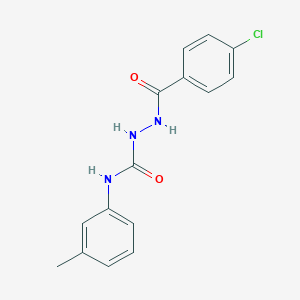 molecular formula C15H14ClN3O2 B450478 2-(4-CHLOROBENZOYL)-N-(3-METHYLPHENYL)-1-HYDRAZINECARBOXAMIDE 
