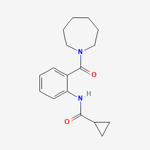 molecular formula C17H22N2O2 B4504829 N-[2-(1-azepanylcarbonyl)phenyl]cyclopropanecarboxamide 