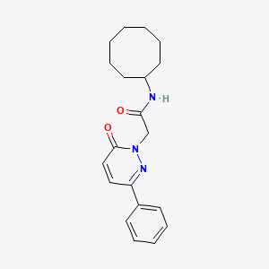 molecular formula C20H25N3O2 B4505252 N-cyclooctyl-2-(6-oxo-3-phenylpyridazin-1(6H)-yl)acetamide 