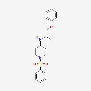 molecular formula C20H26N2O3S B4505260 N-(1-methyl-2-phenoxyethyl)-1-(phenylsulfonyl)piperidin-4-amine 