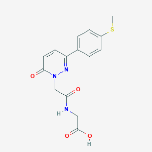 molecular formula C15H15N3O4S B4505291 N-({3-[4-(methylsulfanyl)phenyl]-6-oxopyridazin-1(6H)-yl}acetyl)glycine 